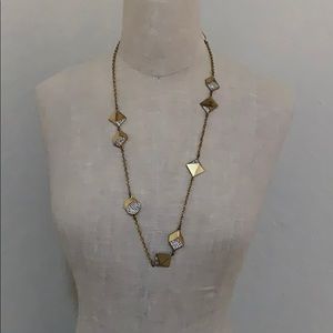 J.Crew Geometric Pave Necklace